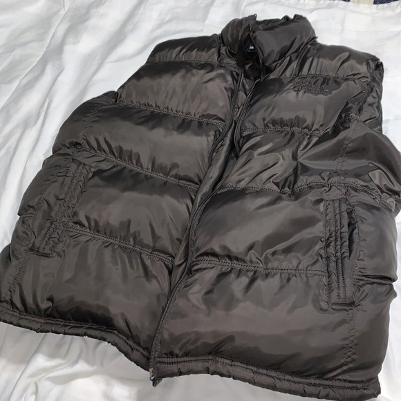 Southpole Mens XL thick Puffer Vest Dark Brown Zipper  With Front Pockets, Logo - Picture 3 of 9